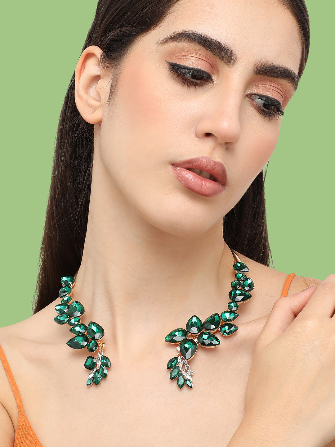 Women Gold Plated Designer Party Necklace