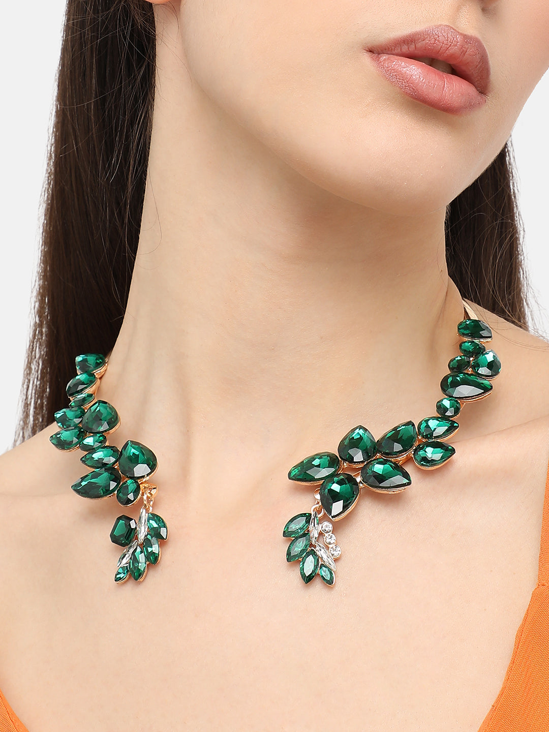 Women Gold Plated Designer Party Necklace