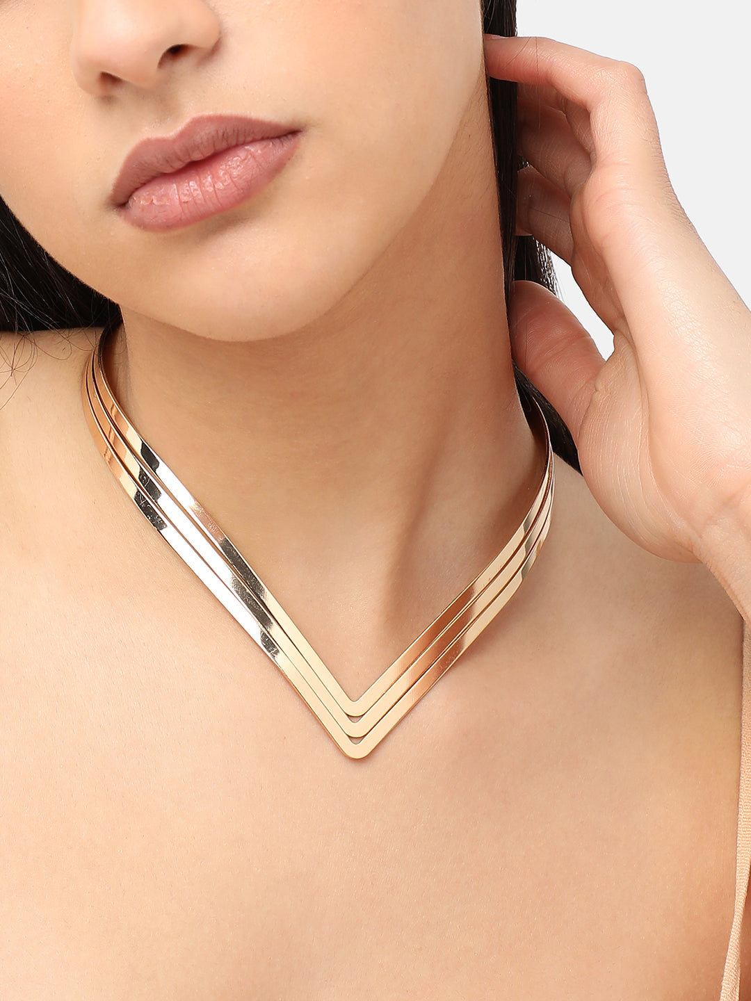 Women Gold Plated Designer Party Necklace and Earring Set