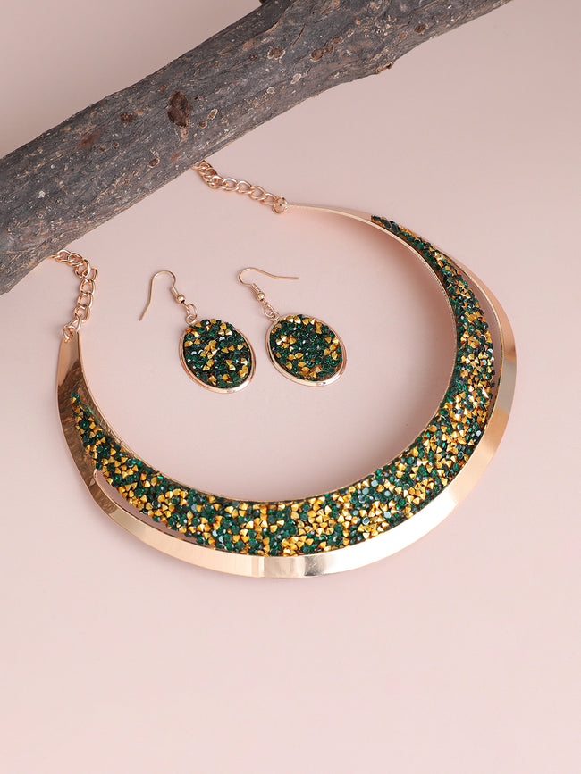 Women Gold Plated Designer Party Necklace