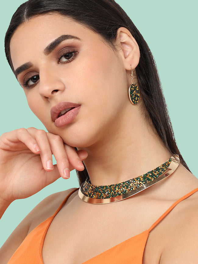 Women Gold Plated Designer Party Necklace