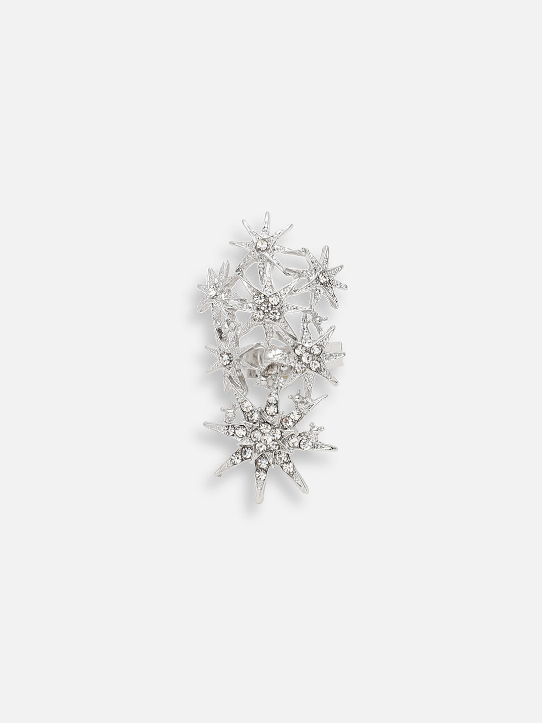 Women Plated Artificial Stones-Studded Finger Ring