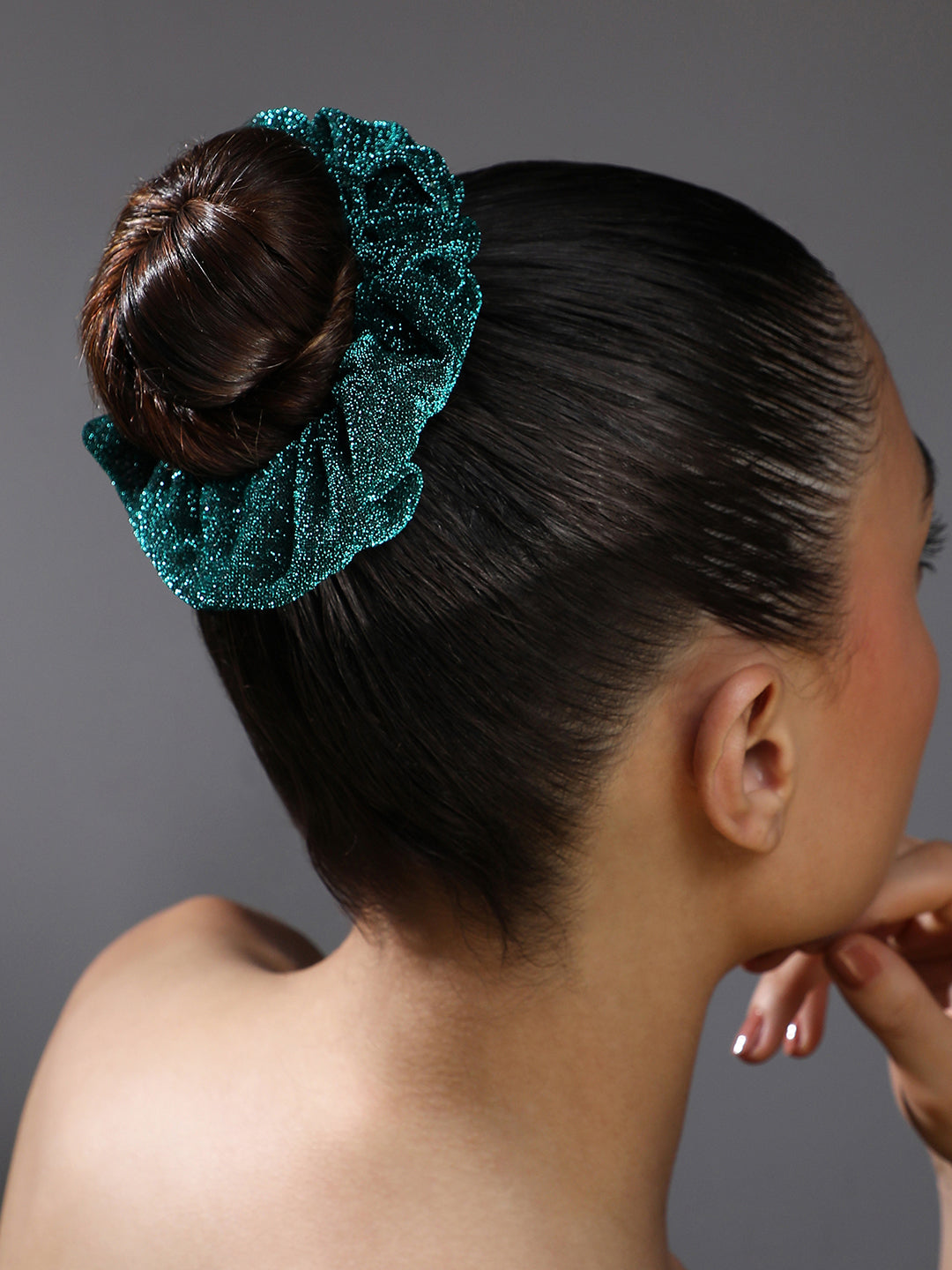 Women Green Ponytail Holder