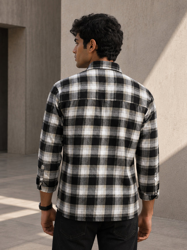 Men Multi Tartan Check Full Sleeve Casual Shirt