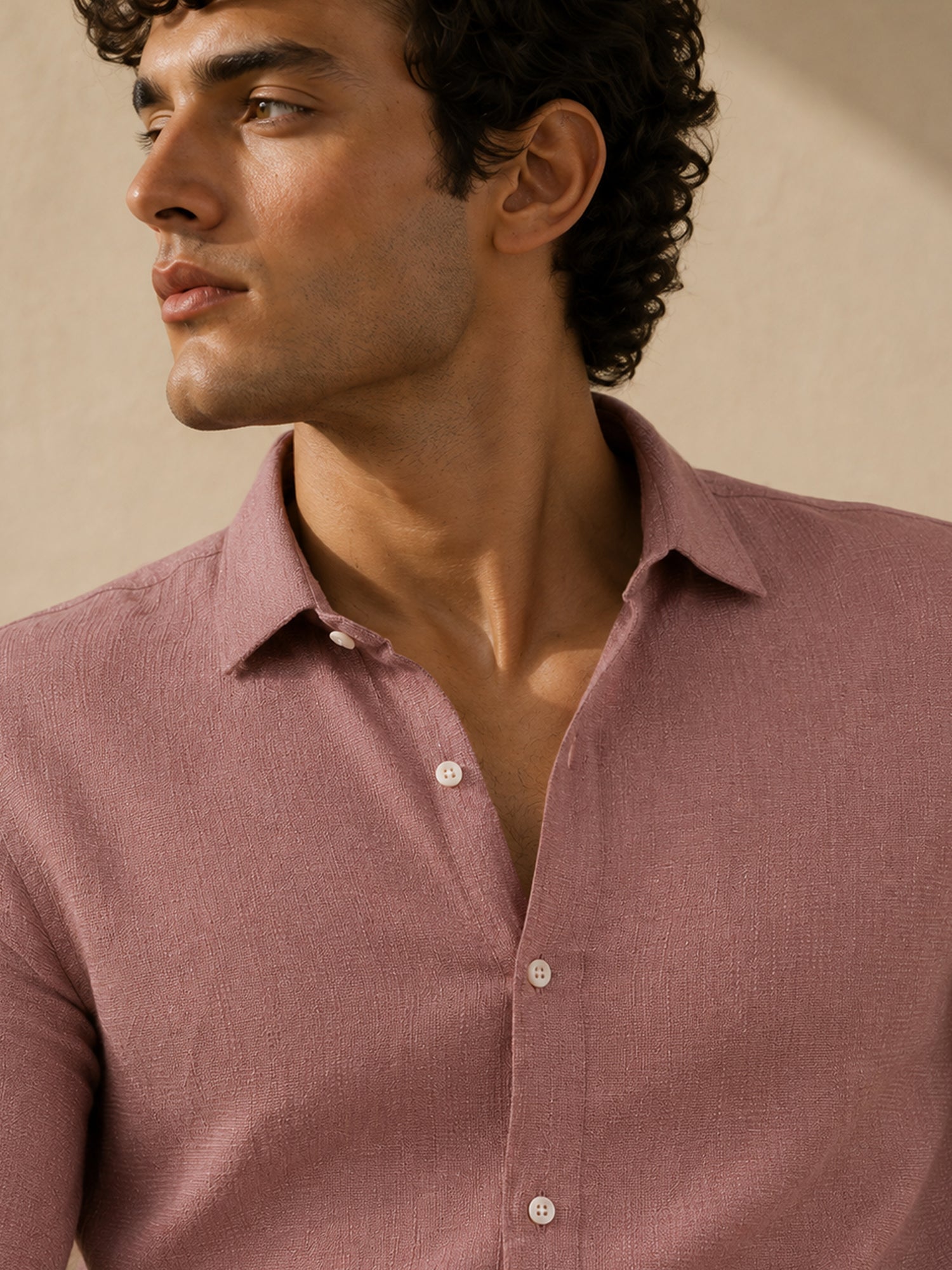 Men Purple Solid Full Sleeve Casual Shirt