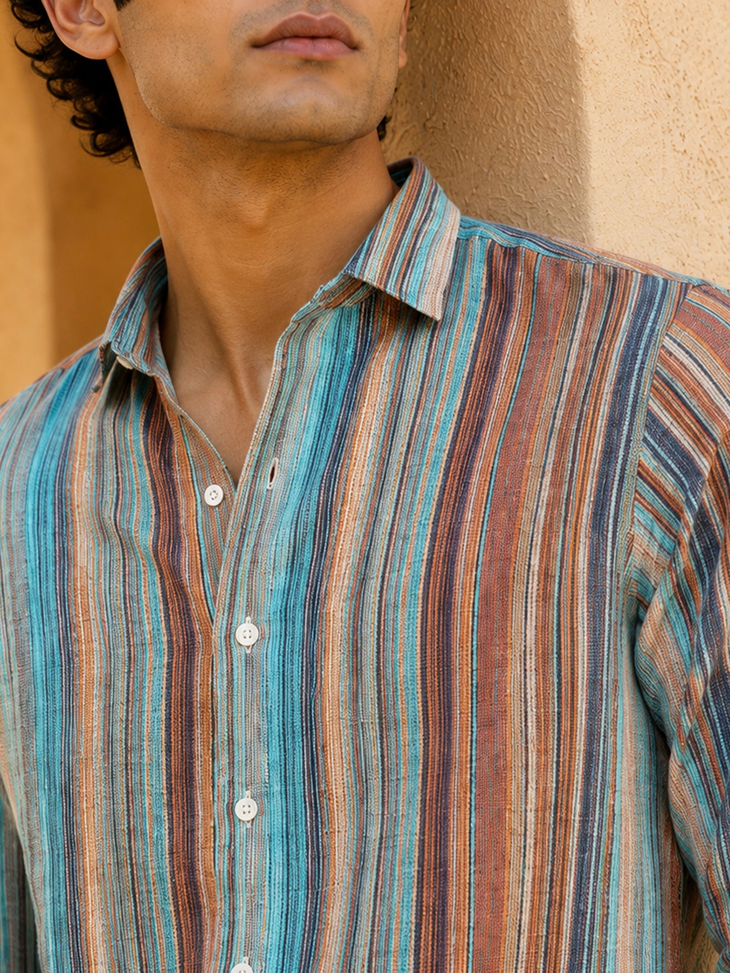 Men Multi Striped Full Sleeve Casual Shirt