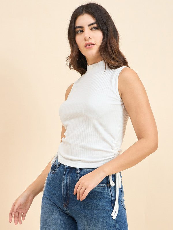 Women White Odor-Free Sleeveless Top