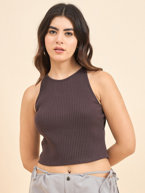 Women Brown Odor-Free Tank Top