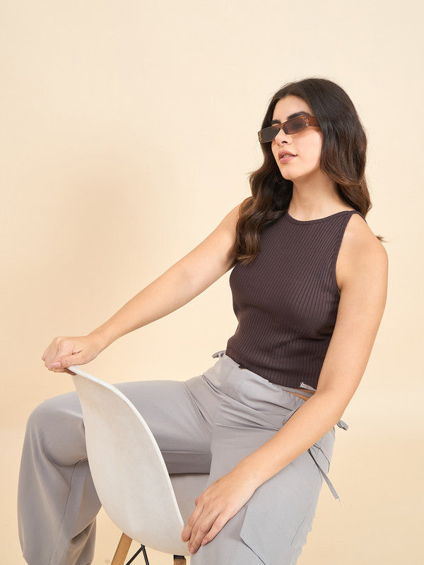 Women Brown Odor-Free Tank Top