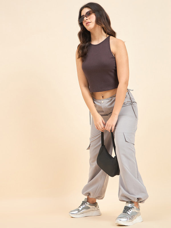 Women Brown Odor-Free Tank Top