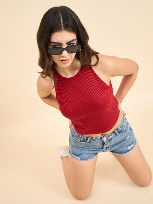 Women Red Odor-Free Tank Top