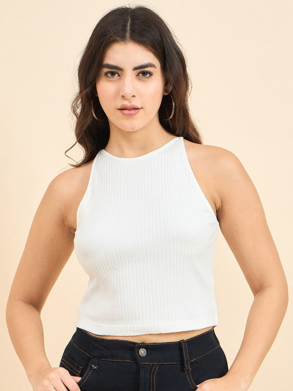 Women White Odor-Free Tank Top