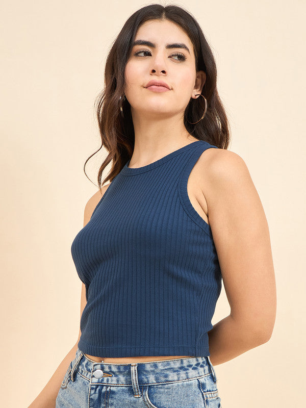Women Blue Odor-Free Sleeveless Tank