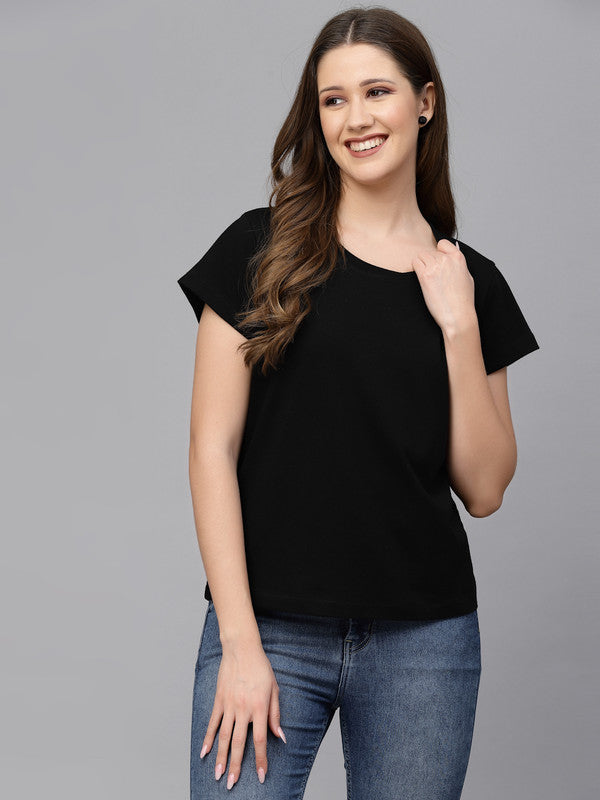 Women Black Odor-Free T-Shirt