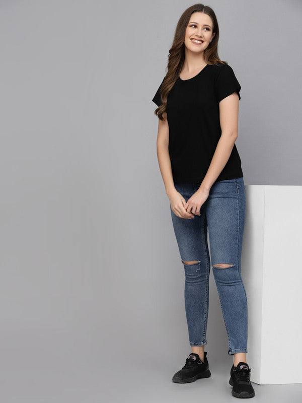 Women Black Odor-Free T-Shirt