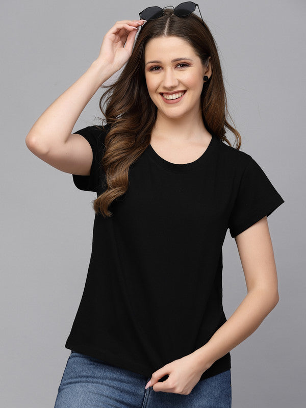 Women Black Odor-Free T-Shirt