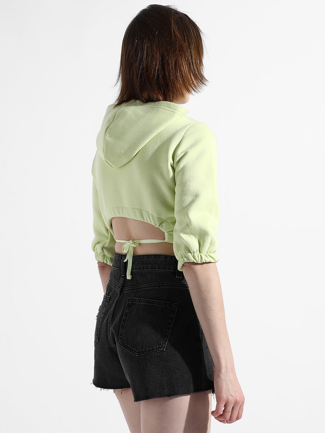 Women Green The Good Life Crop Top