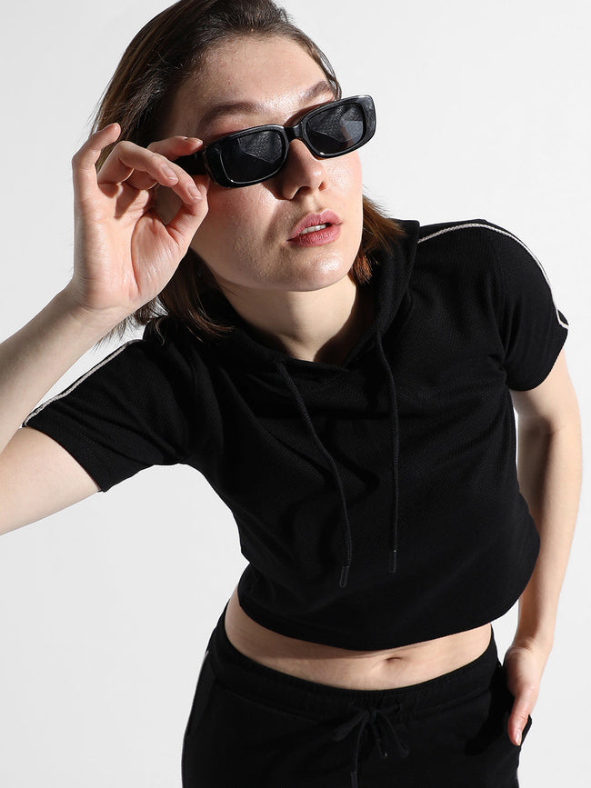 Women Black Utility Co-Ord Set