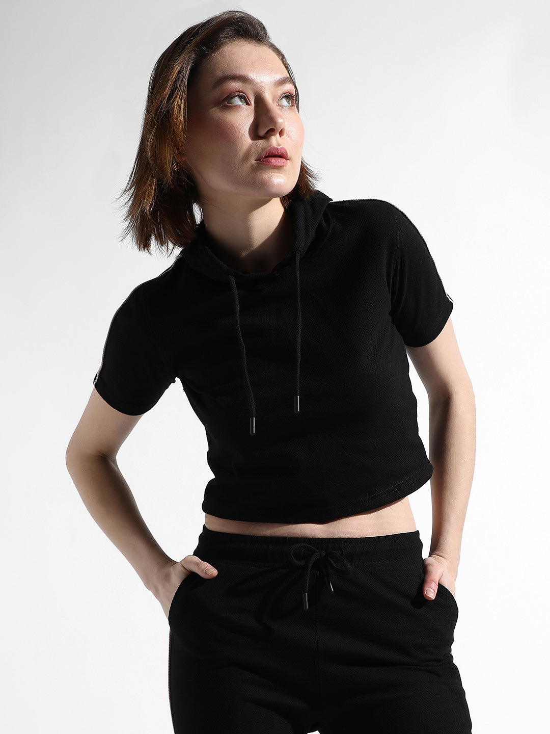 Women Black Utility Co-Ord Set