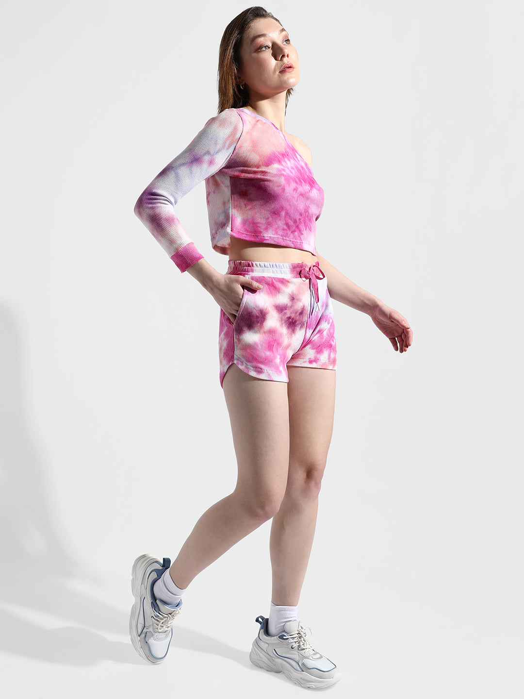 Women Pink Tie-Dye Co-Ord Set