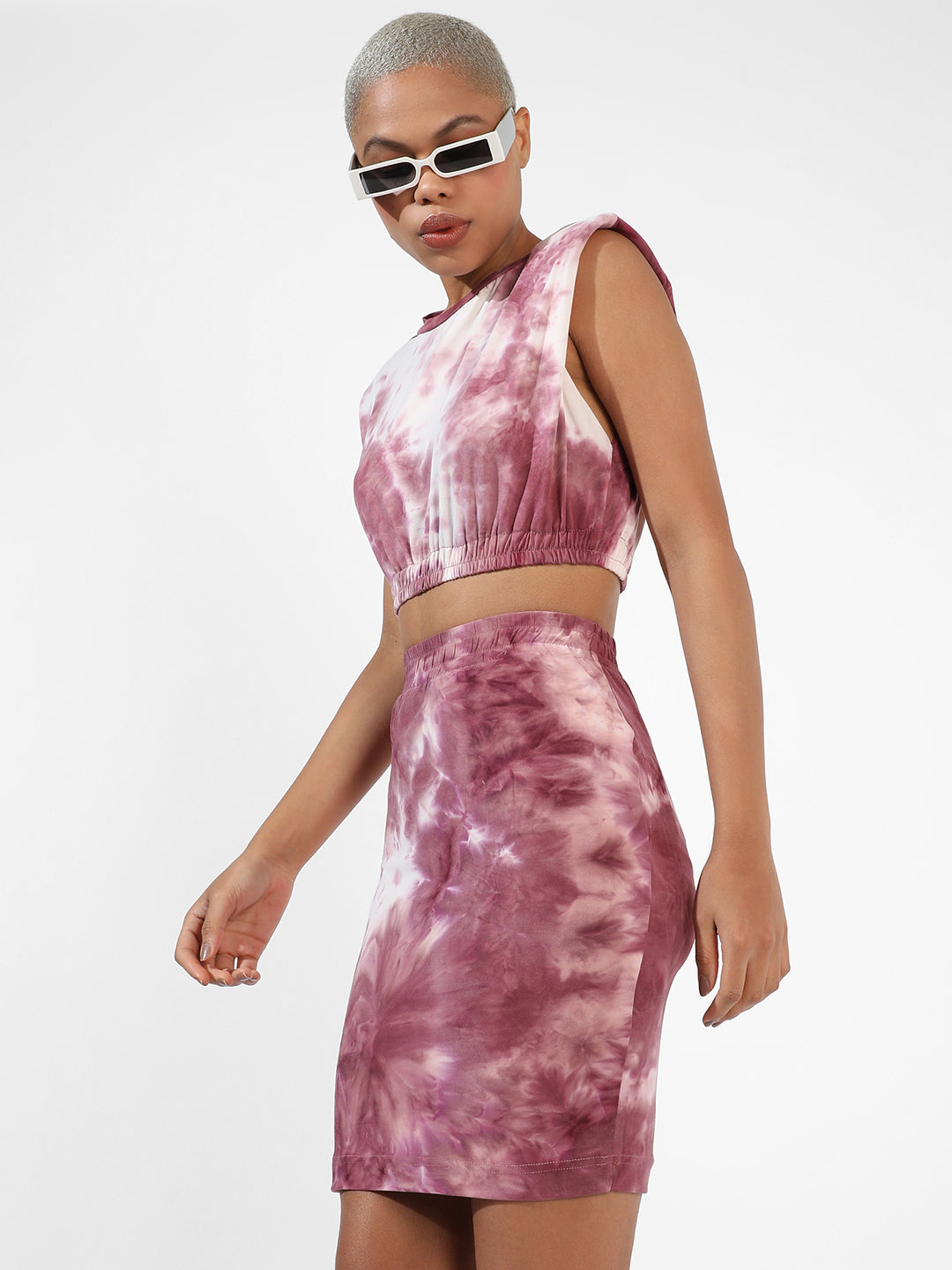 Women Pink Tie-Dye Co-Ord Set