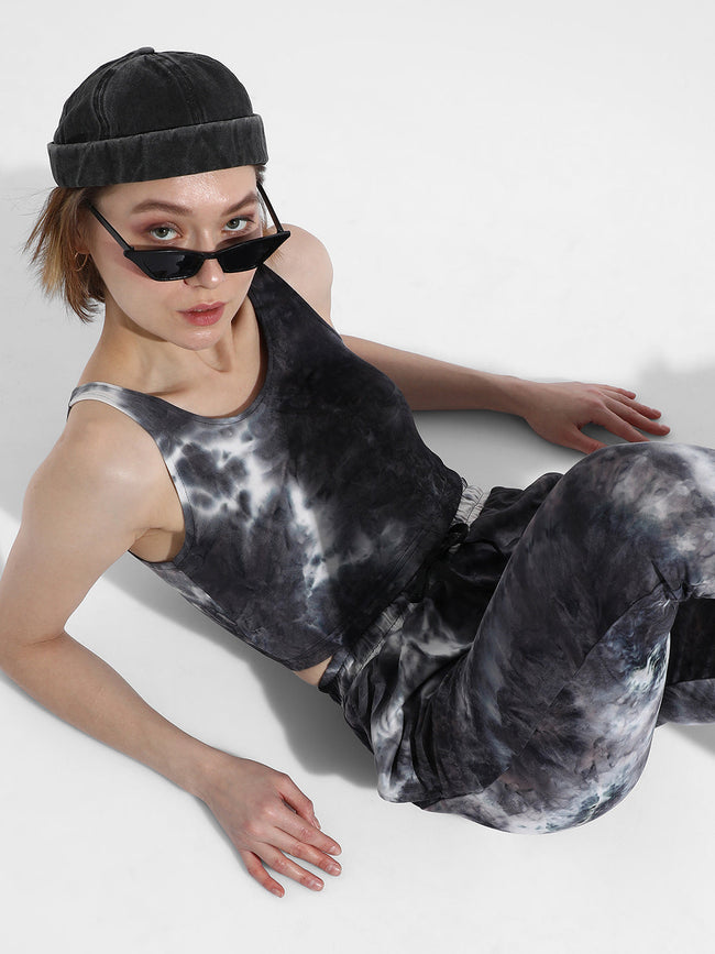 Women Grey Tie-Dye Co-Ord Set