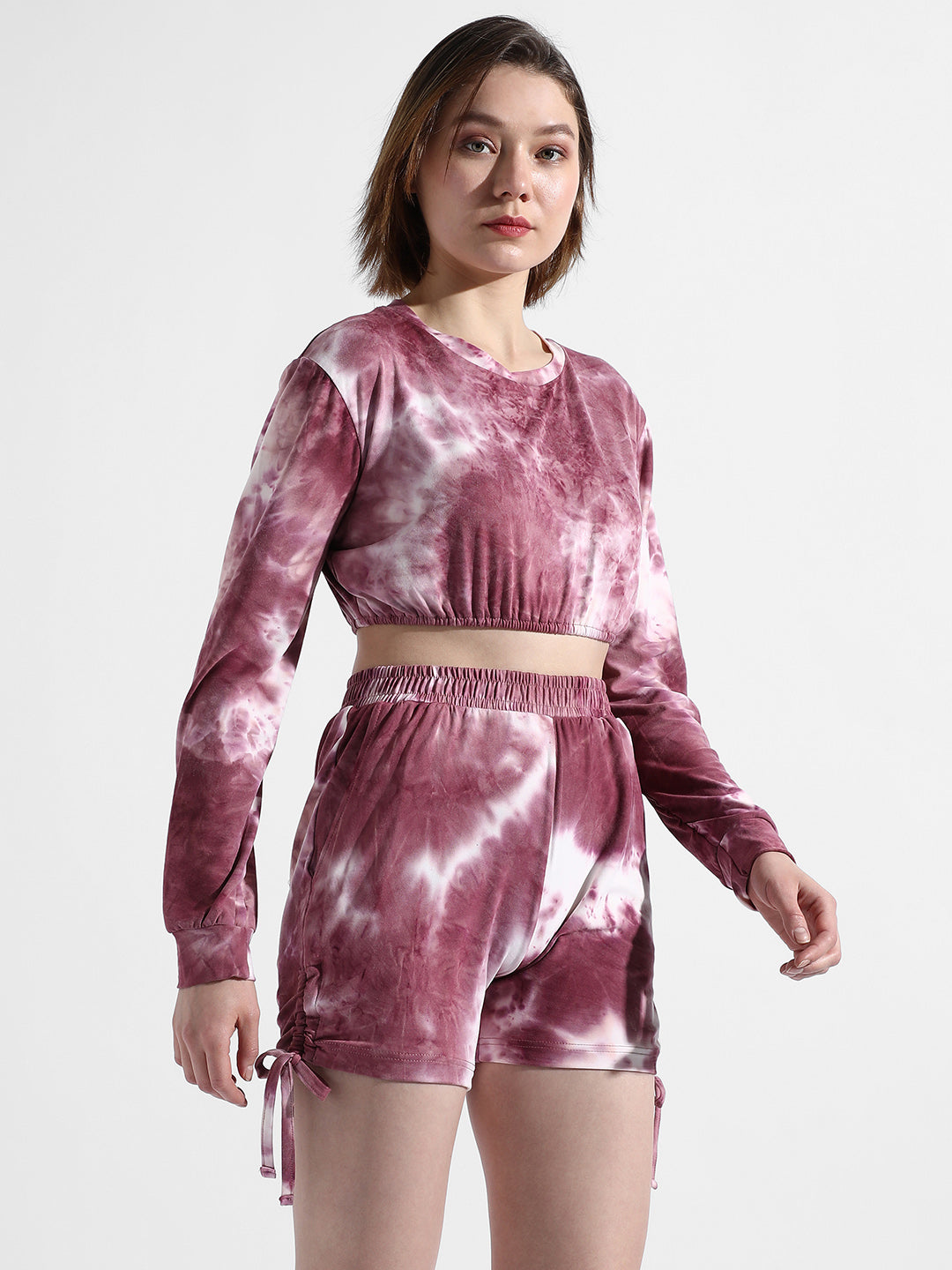 Women Pink Tie-Dye Co-Ord Set