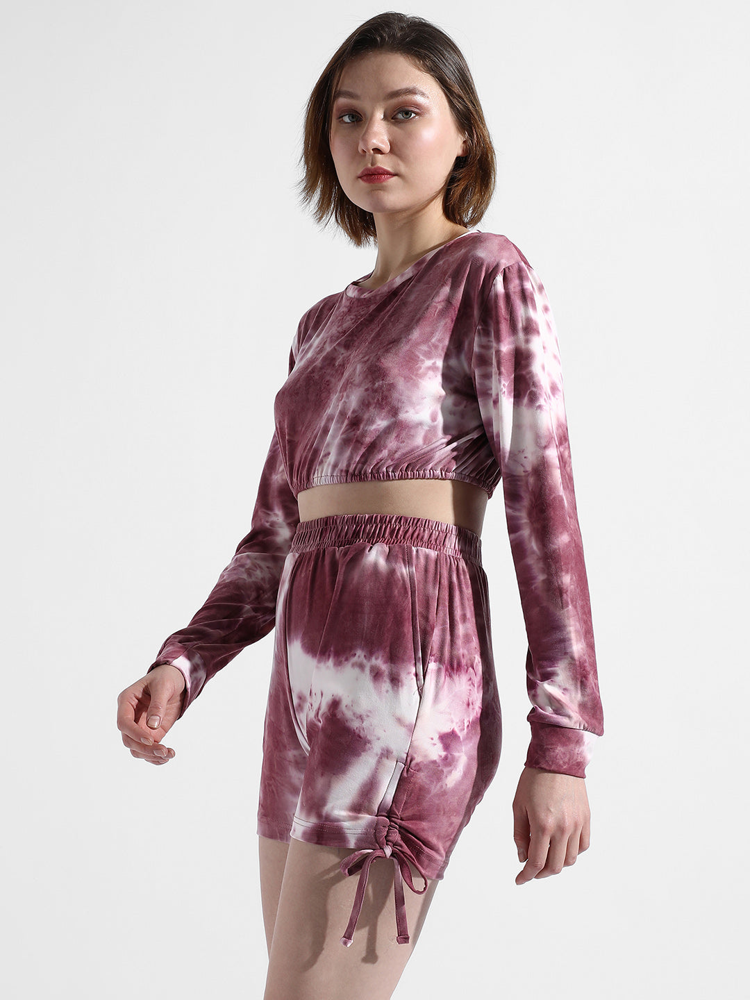 Women Pink Tie-Dye Co-Ord Set