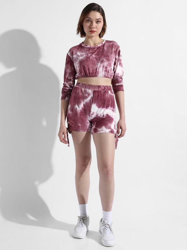 Women Pink Tie-Dye Co-Ord Set