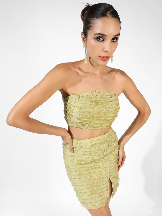 Women Green Solid Co-Ords Set