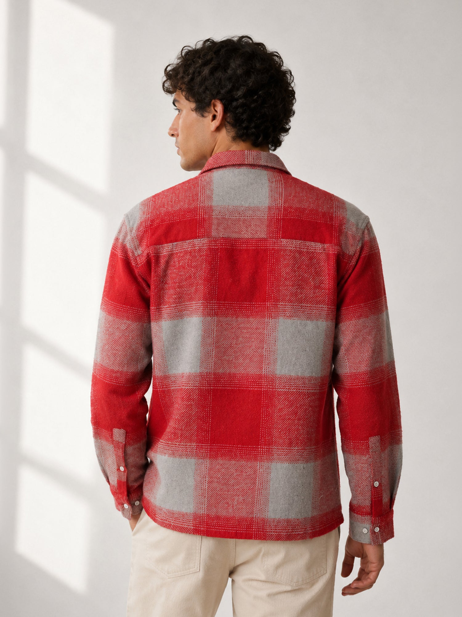 Men Red Buffalo Check Shirt
