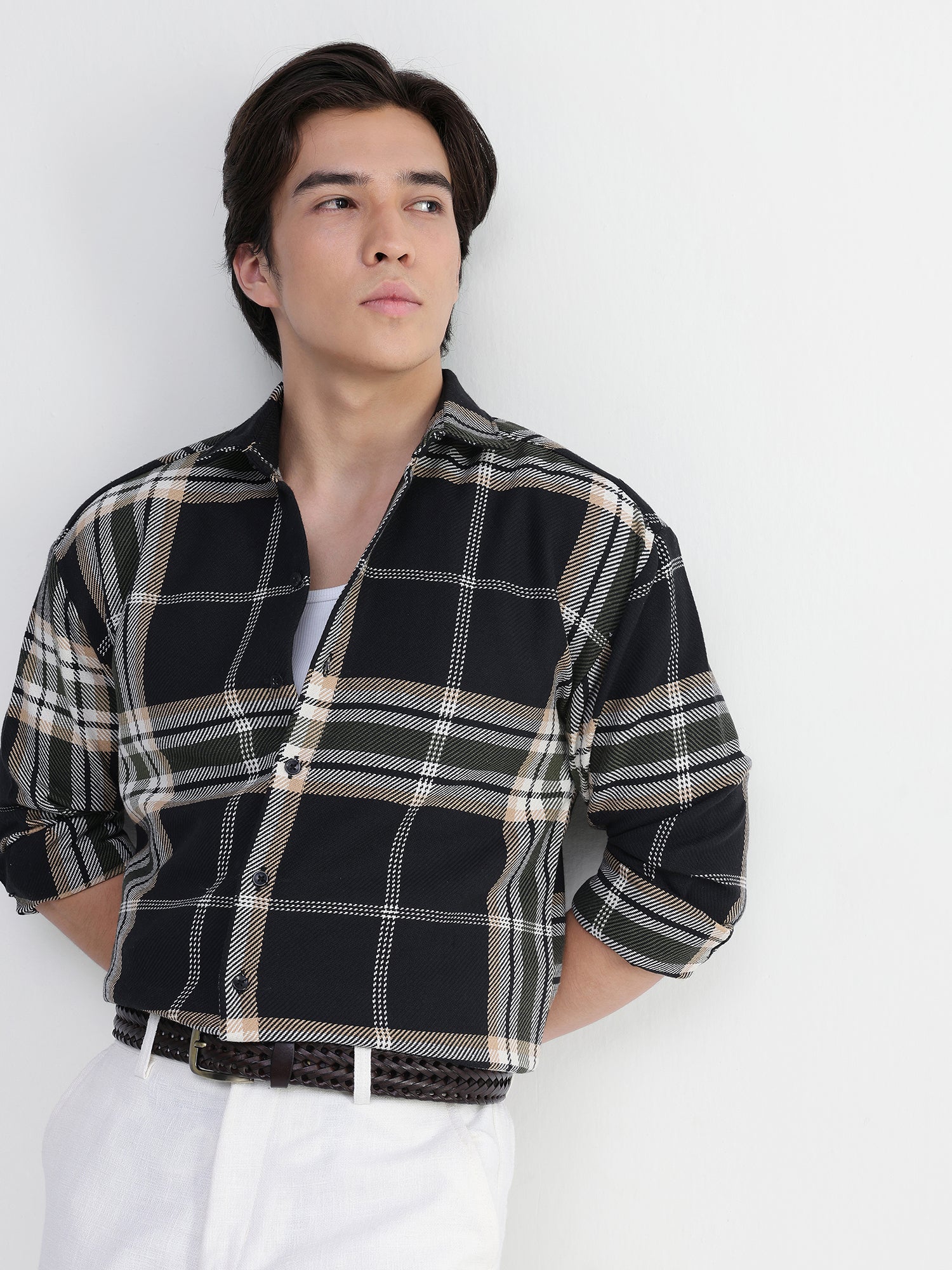 Men Black Oversized Shirt