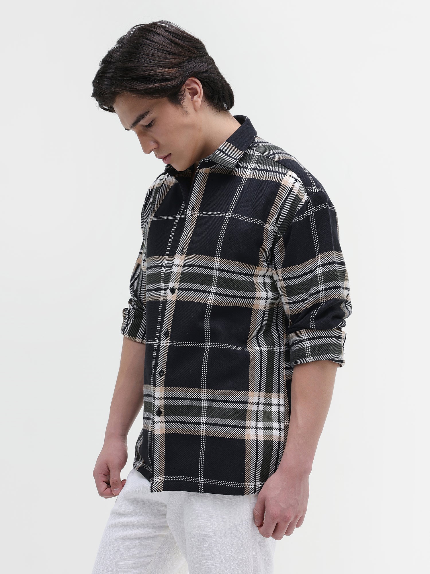 Men Black Oversized Shirt