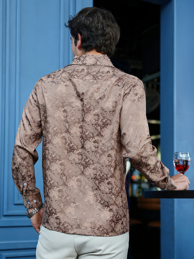 Men Brown Party Shirt