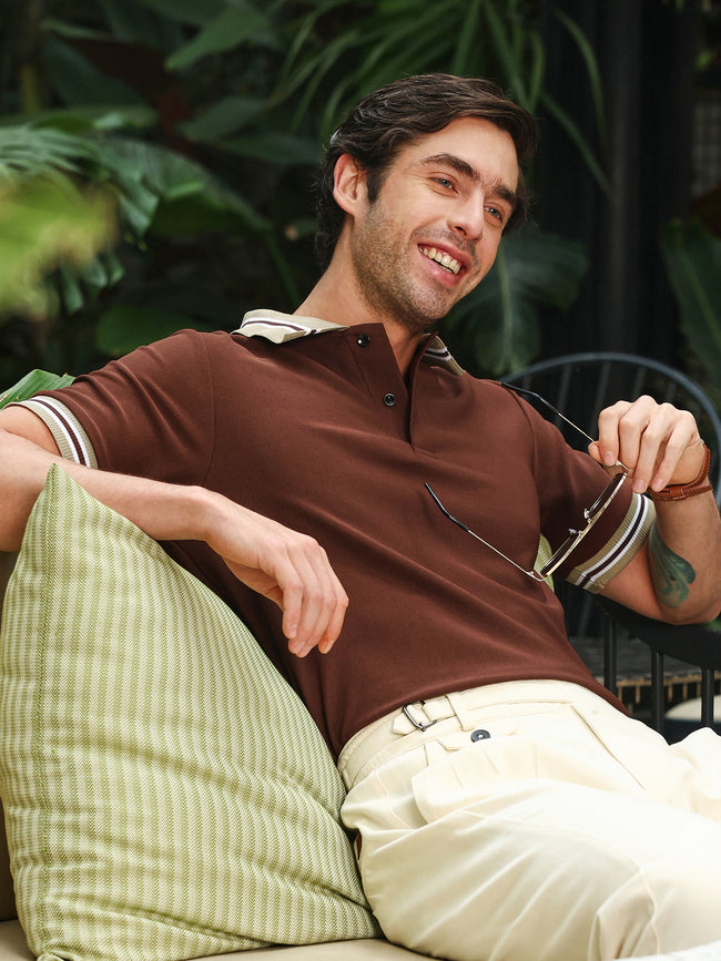 Men Brown Casual T-Shirt