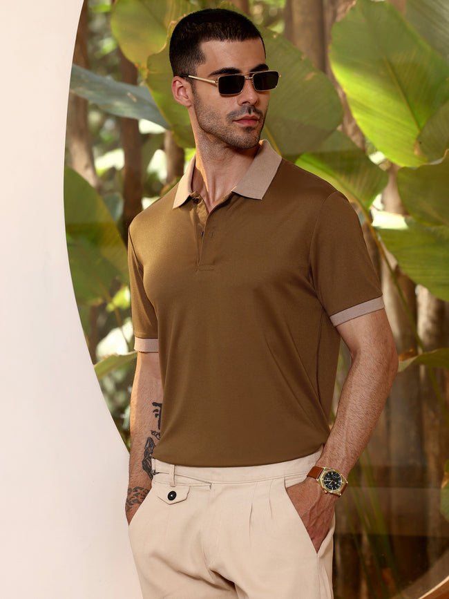 Men Brown Casual T-Shirt