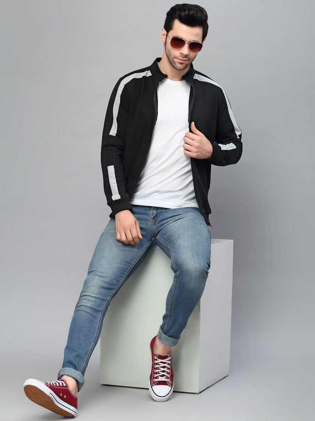 Men High Neck Terry Jacket