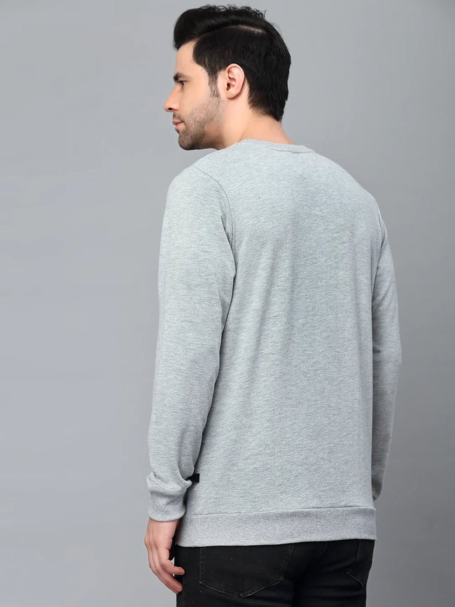 Men Grey Printed Sweatshirt