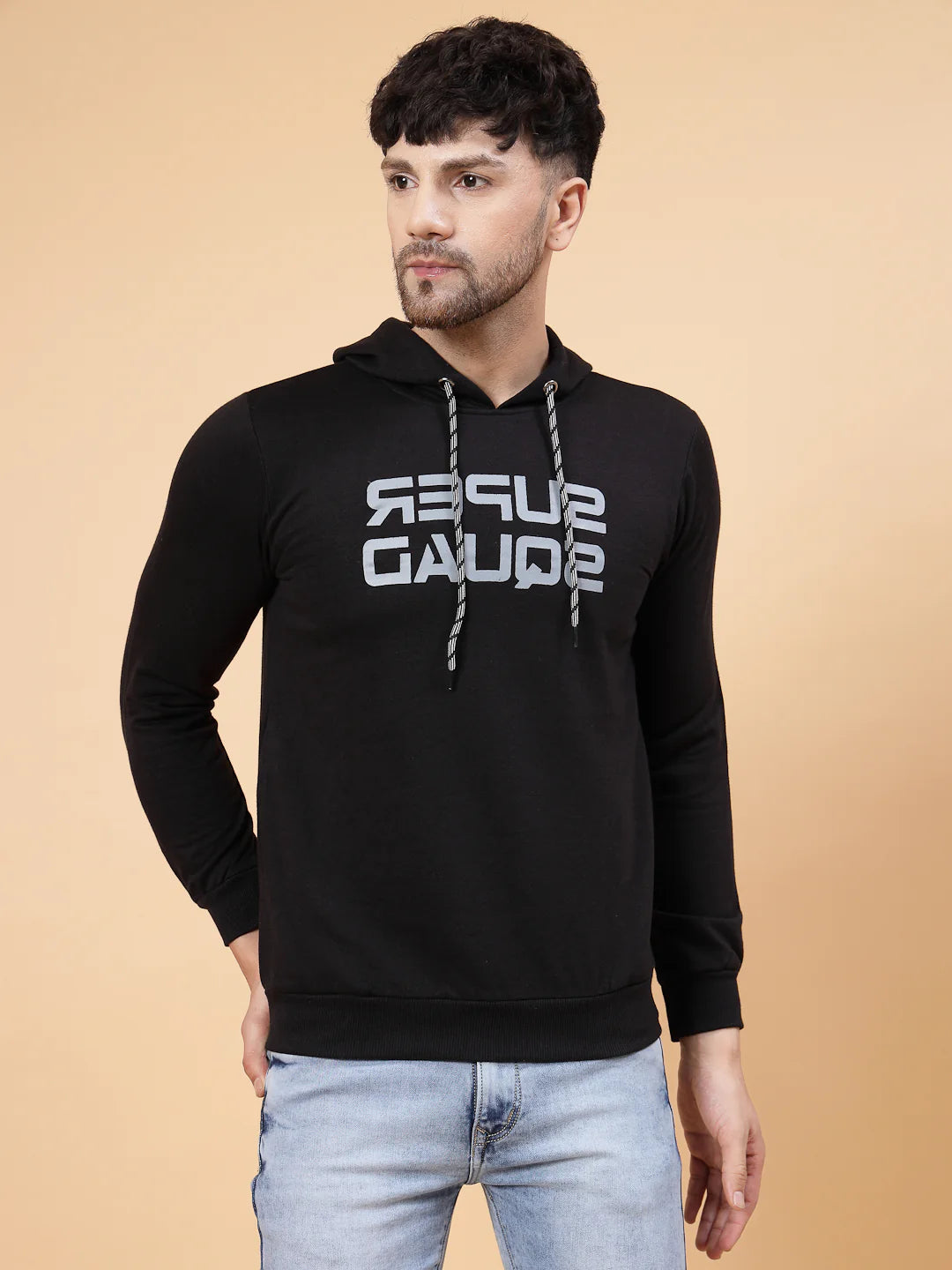 Men Black Printed Sweatshirt