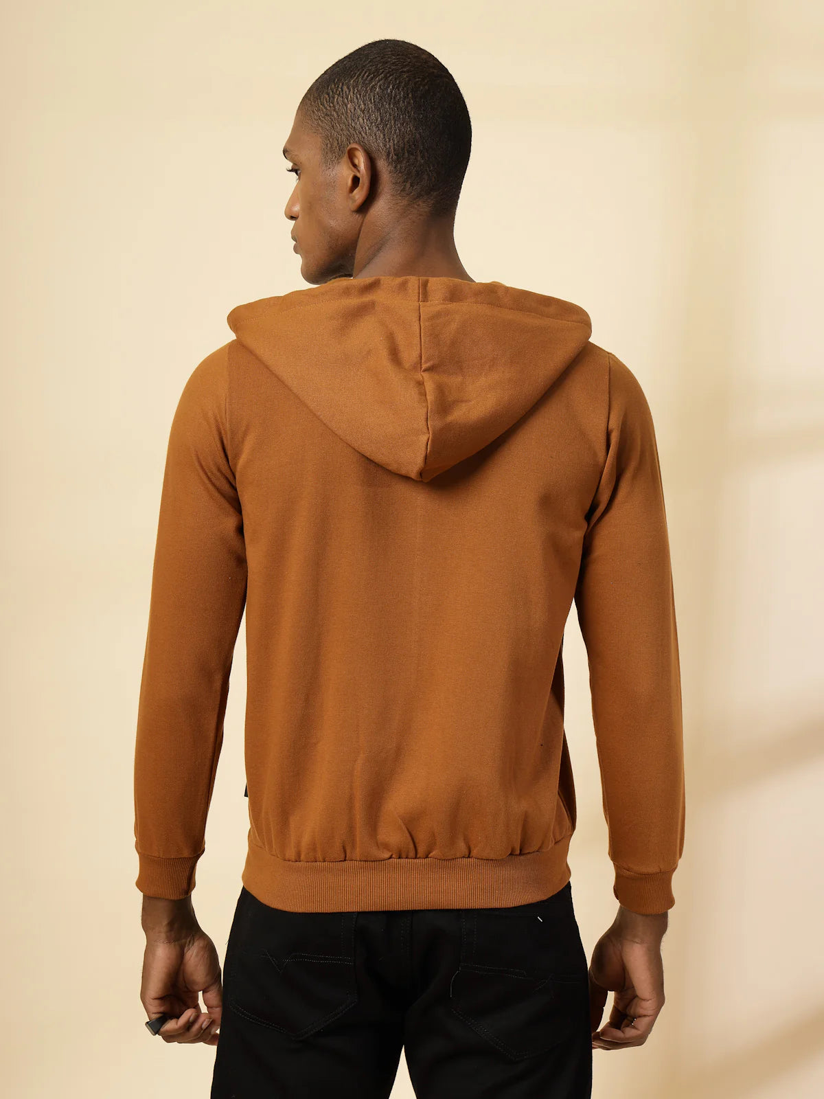 Men Front Zip With Hooded Neck Fleece Hoodies