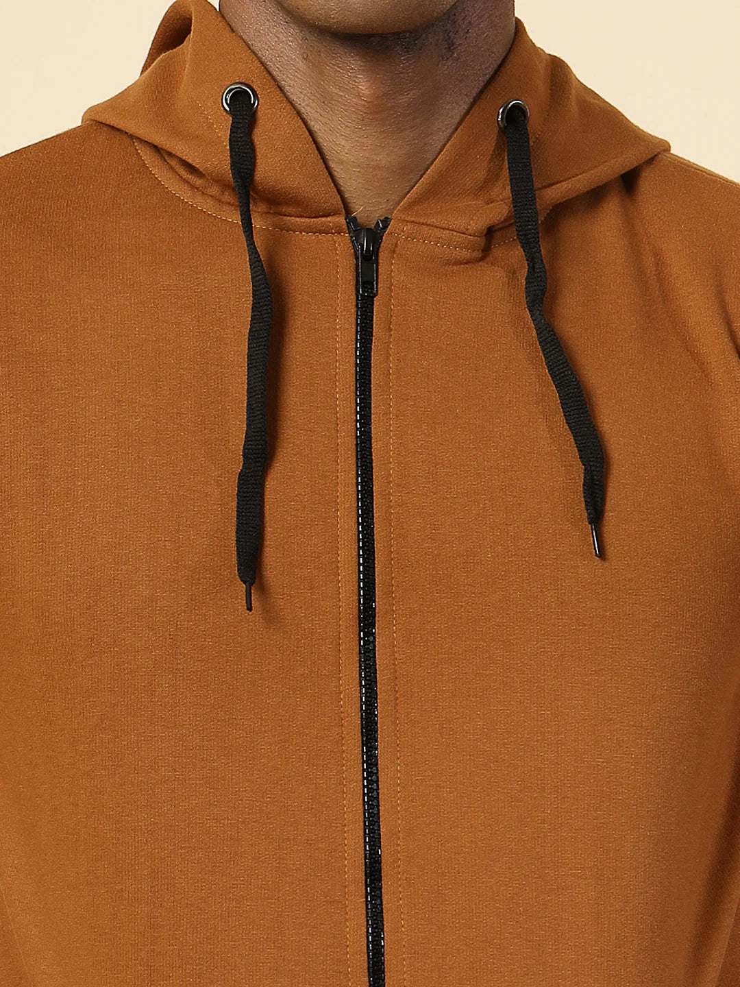 Men Front Zip With Hooded Neck Fleece Hoodies