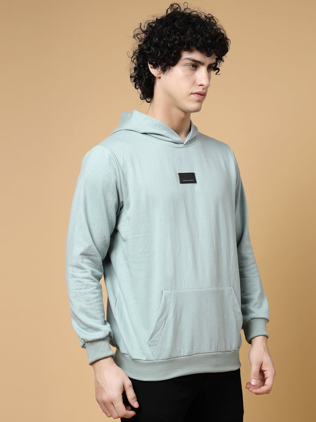 Men Green Printed Oversized Sweatshirt