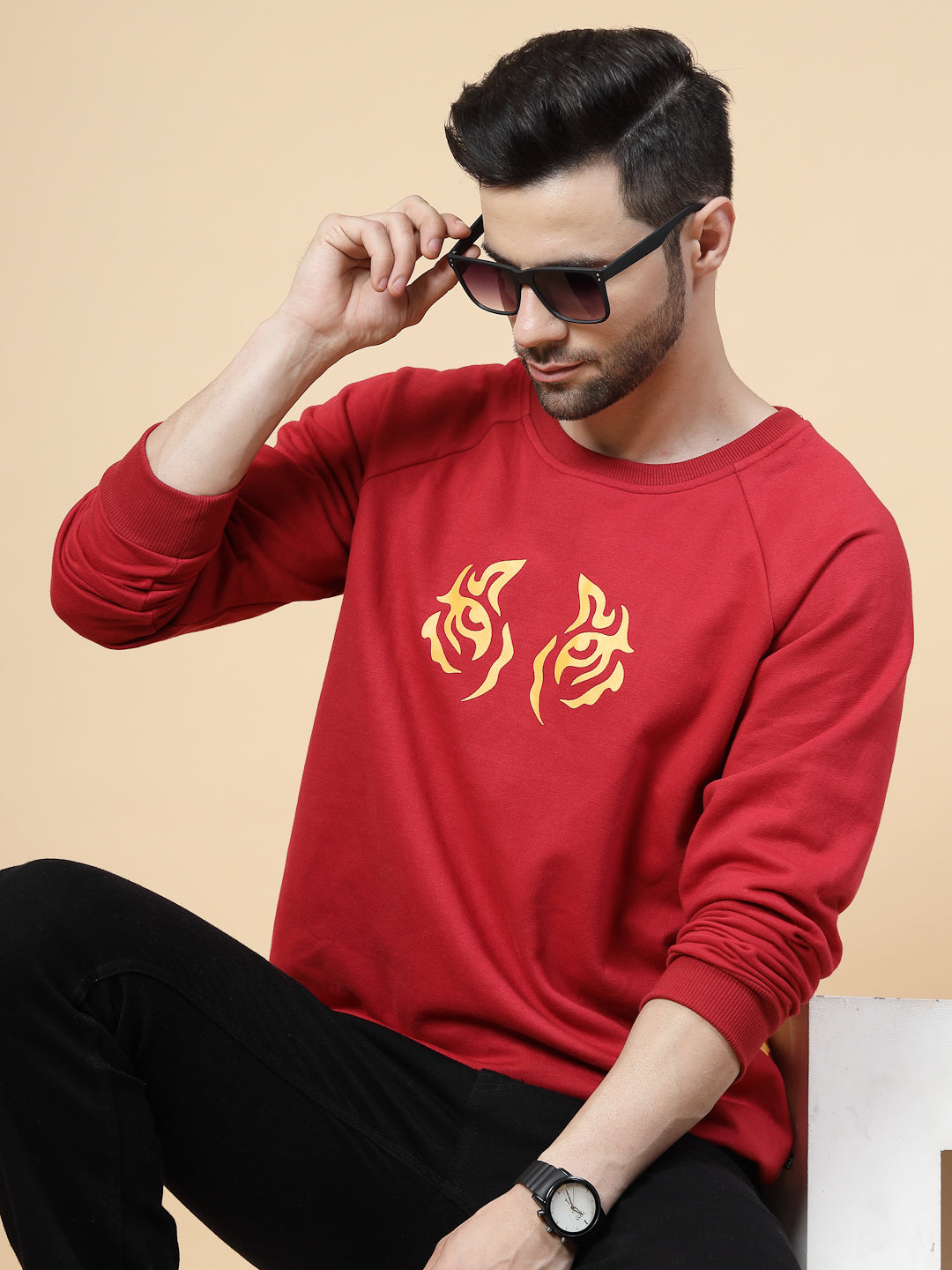 Men Fierce Oversized Fleece Sweatshirt