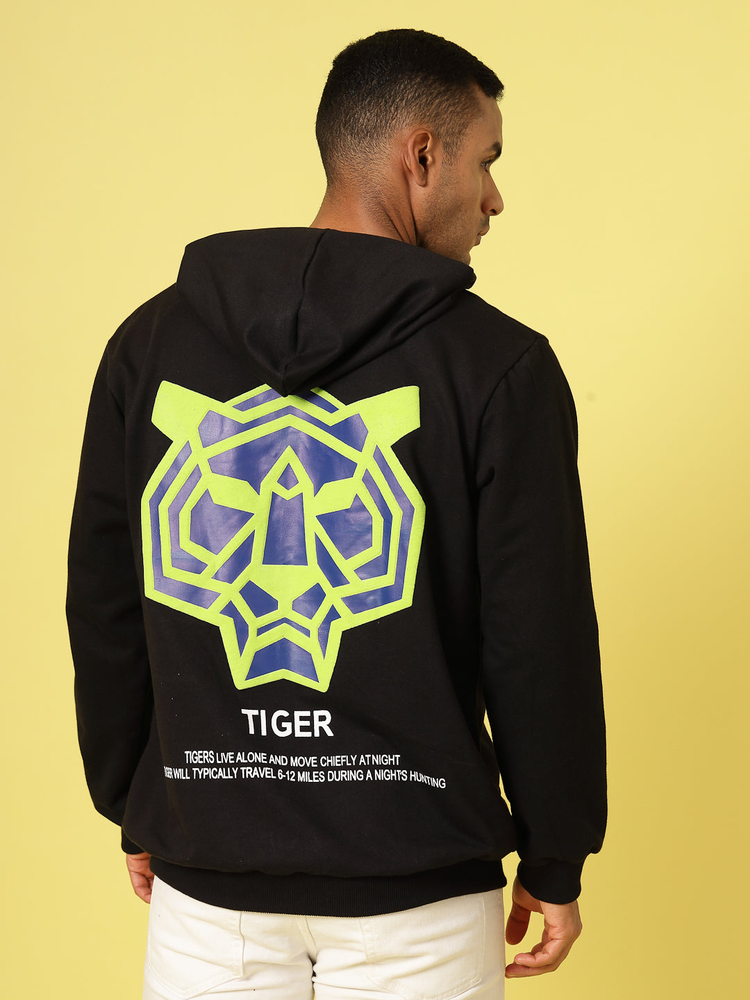 Men Oversized Fleece Typography Sweatshirt