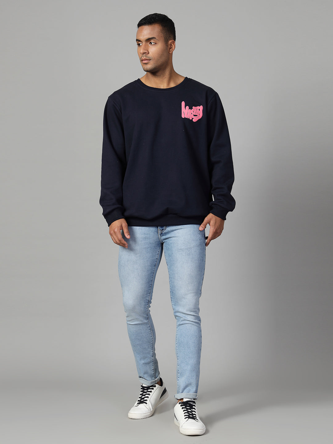 Men Navy Oversized Sweatshirt