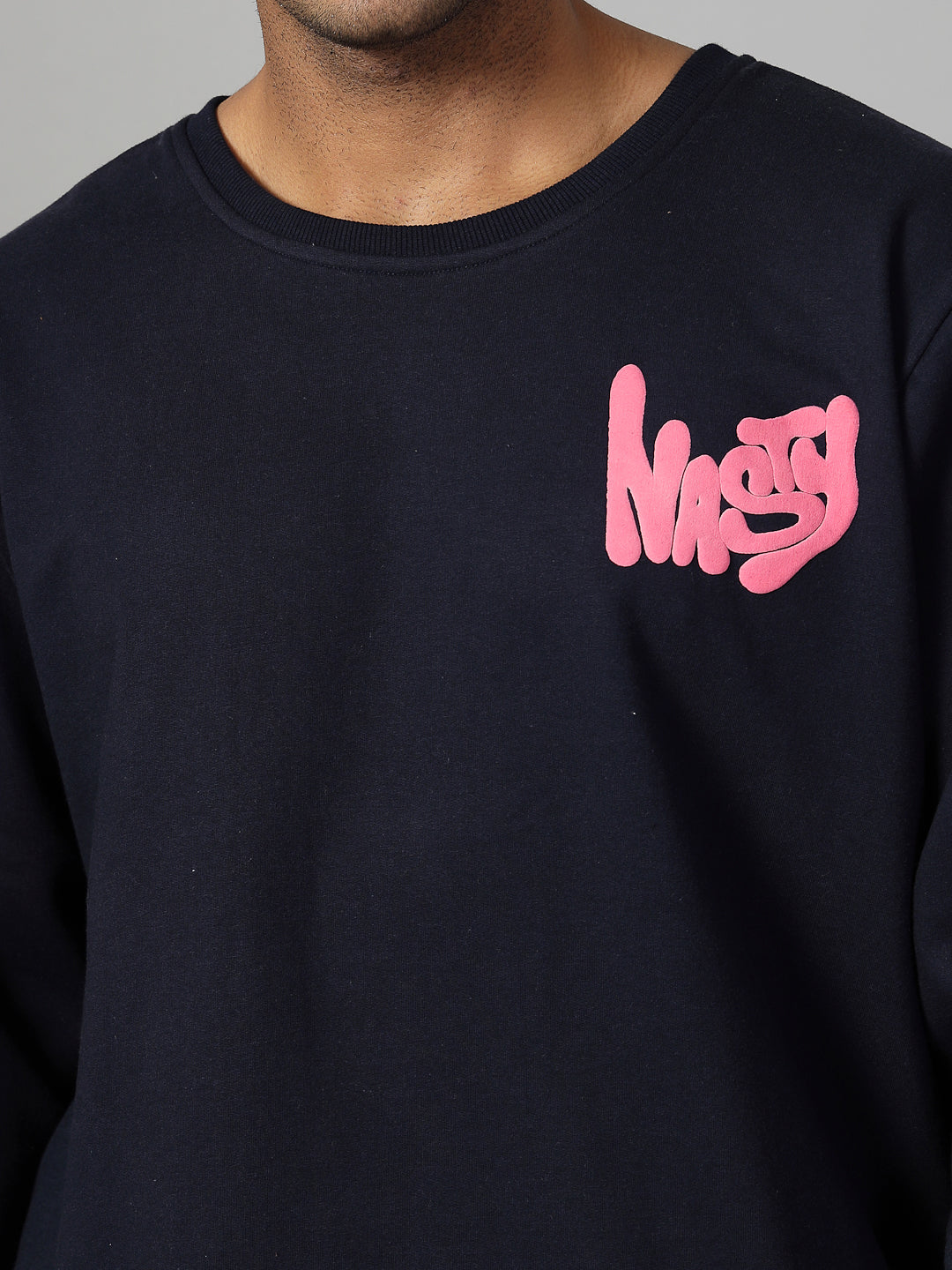 Men Navy Oversized Sweatshirt