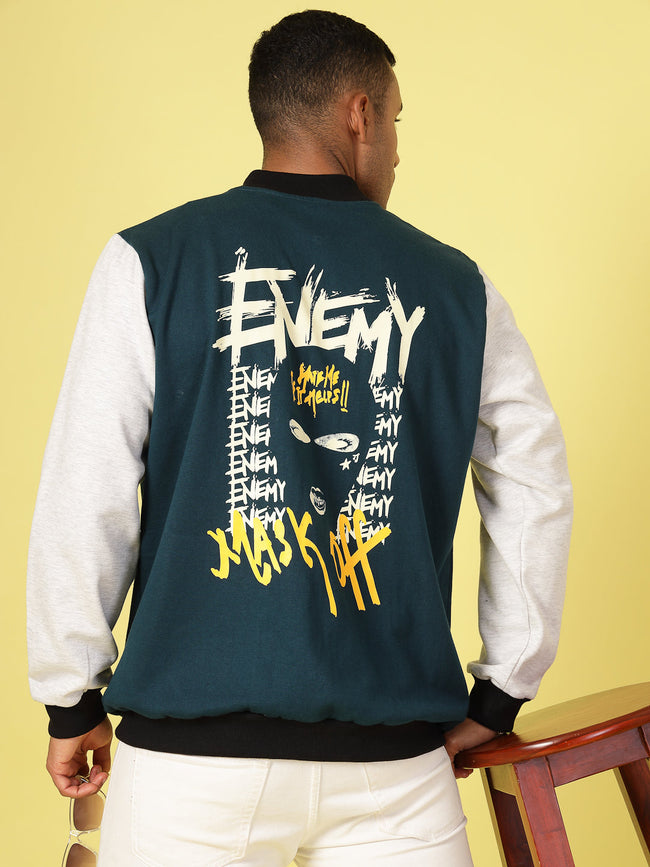 Men Classic Fit Cotton Fabric Fleece Jacket