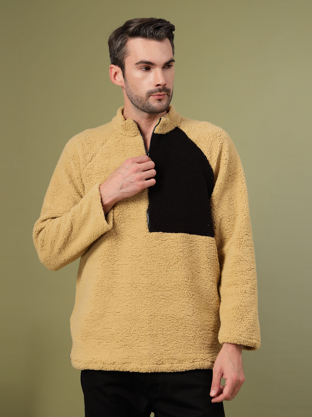 Men Oversized Colorblocked Sweatshirt