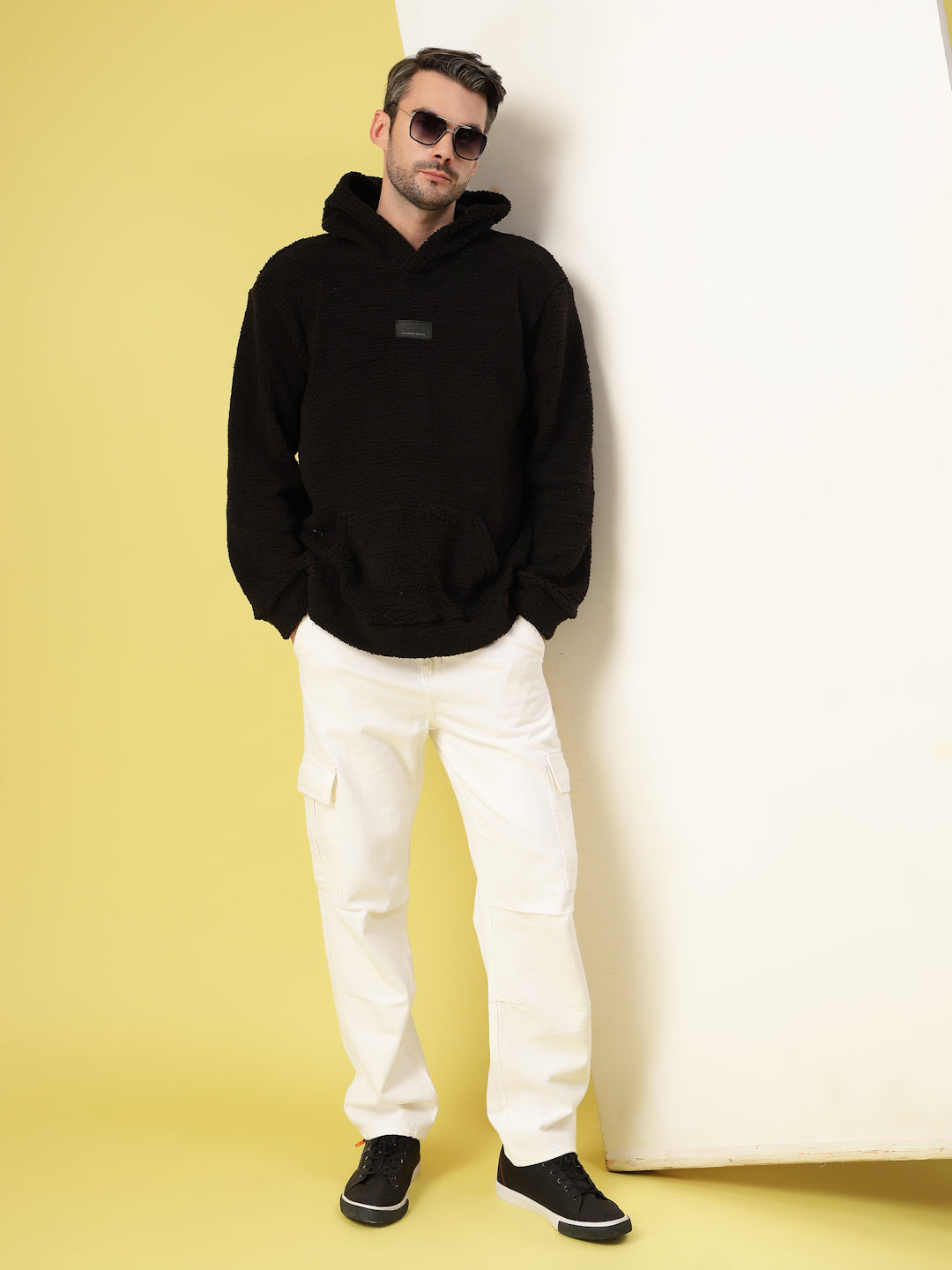 Men Black Oversized Sweatshirt