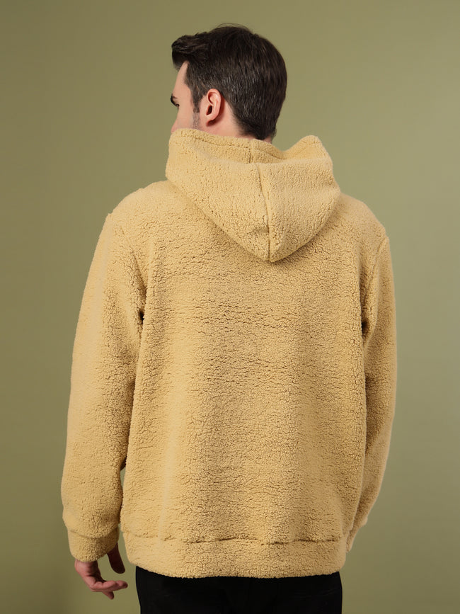 Men Beige Oversized Sweatshirt